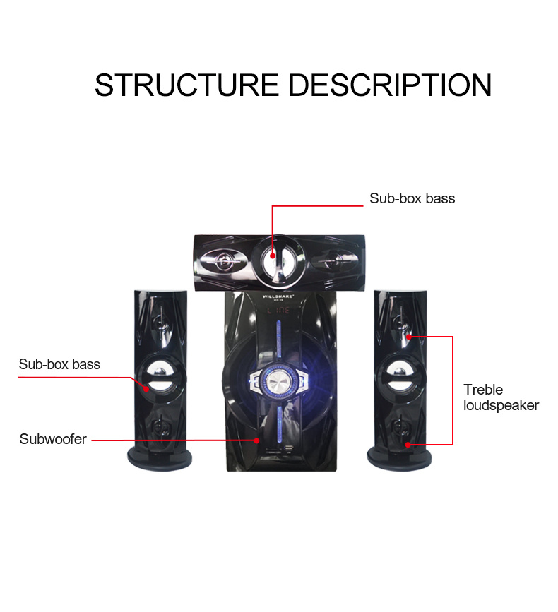 Home Theater 3.1 CH Multimedia Speaker System Speaker