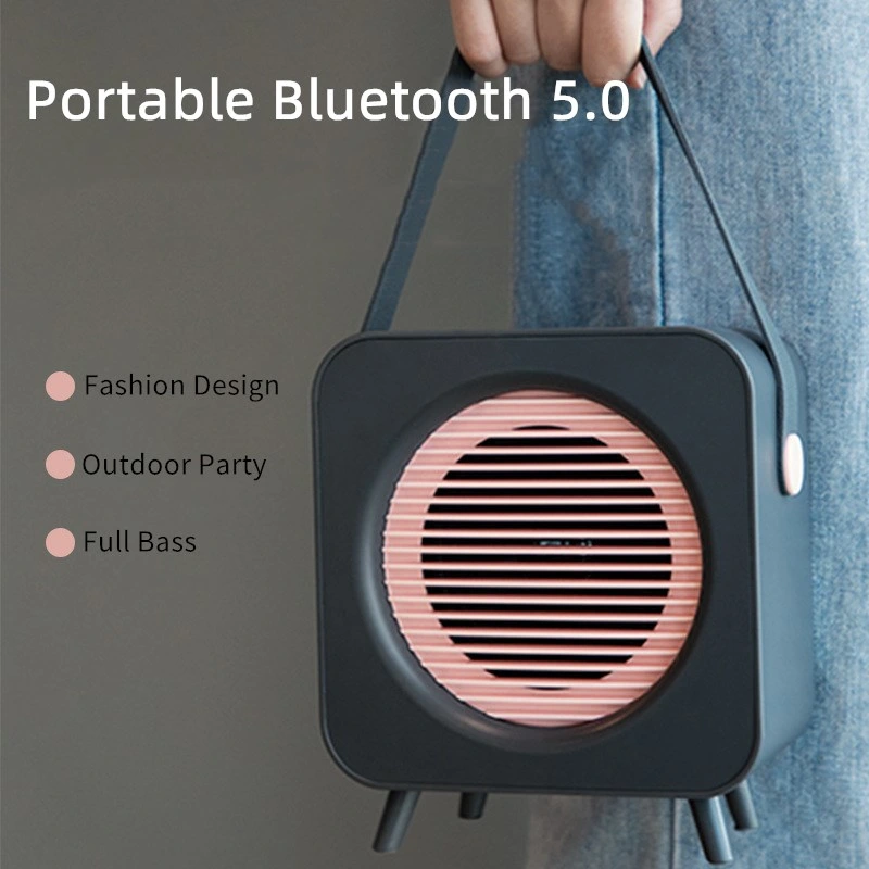 Bluetooth 5.0 Retro Outdoor Portable Speaker Wireless Stereo 3D Bass Surround Sound Loudspeaker