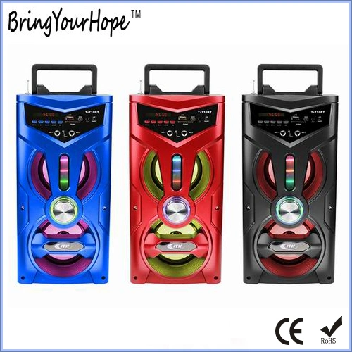 Karaoke Speaker Portable Wooden Bluetooth Speaker in Good Quality (XH-PS-710)