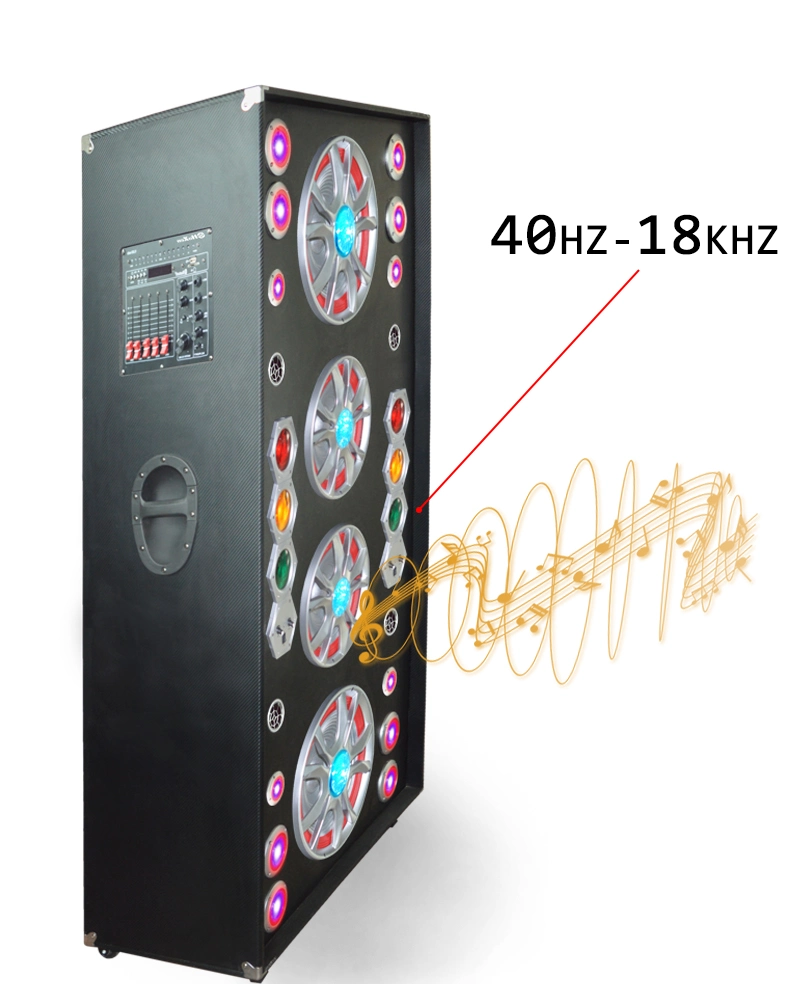 Double 15 Inch Speaker Party Speakers Karaoke Trolley Speaker Portable Trolley Speaker with LED Display