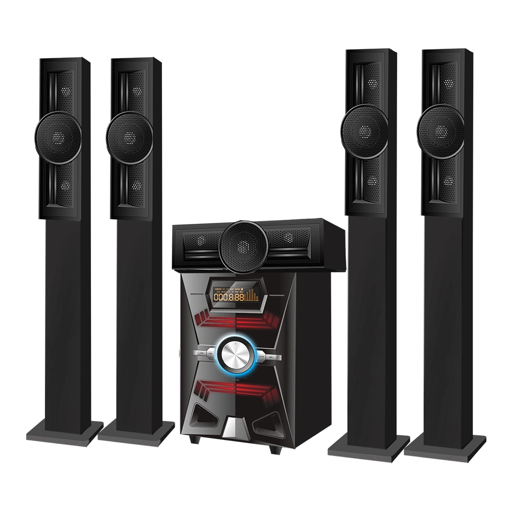 5.1 Home Theater System with Stand Satellites Floorstanding Tower Bluetooth Speaker Columnar Speakers for Living Room