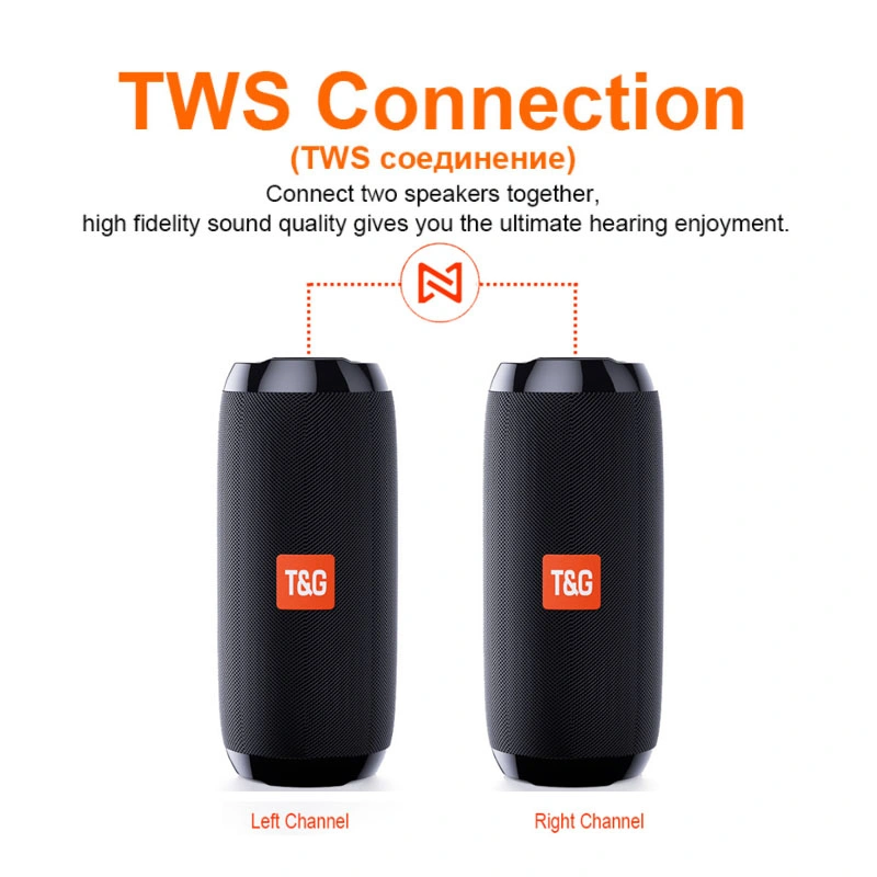 Waterproof Portable Speaker Wireless Outdoor Speaker with Hand Rope Tg117