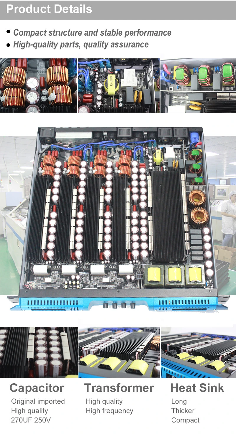 Professional Power Amplifier Board D4-2500 Amplifier 5000 Watt Price 4 Channel Power Amplifier