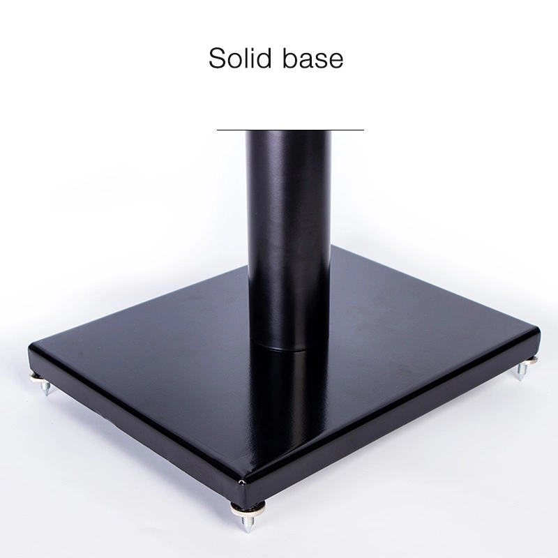 90 Cm Metal Heavy Duty Black Home Theater Floor Book Shelf Speaker Stand for Monitor Speaker