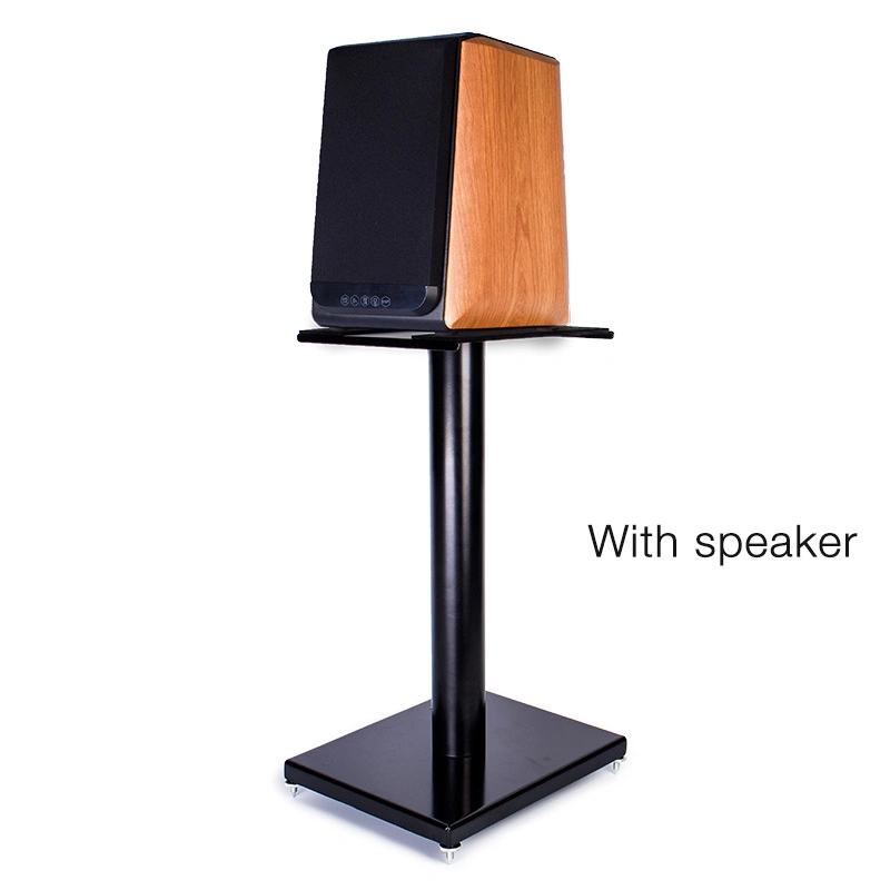 90 Cm Metal Heavy Duty Black Home Theater Floor Book Shelf Speaker Stand for Monitor Speaker