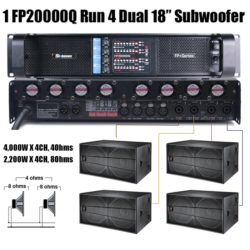 Sinbosen Professional Fp20000q Power Amplifier DJ Amplifier 10000 Watt Sound System Amplifier