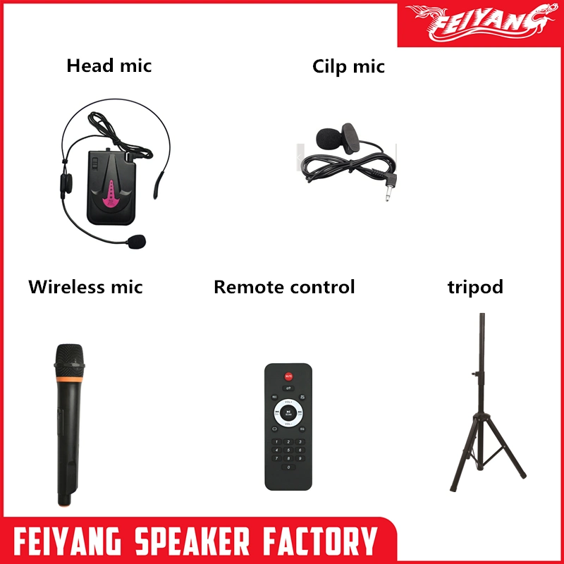 15inch Feiyang Temeisheng 2.0 Pair Active Plastic Speaker, Baffle with Tripod Party Speaker, Karaoke Speaker Cx215