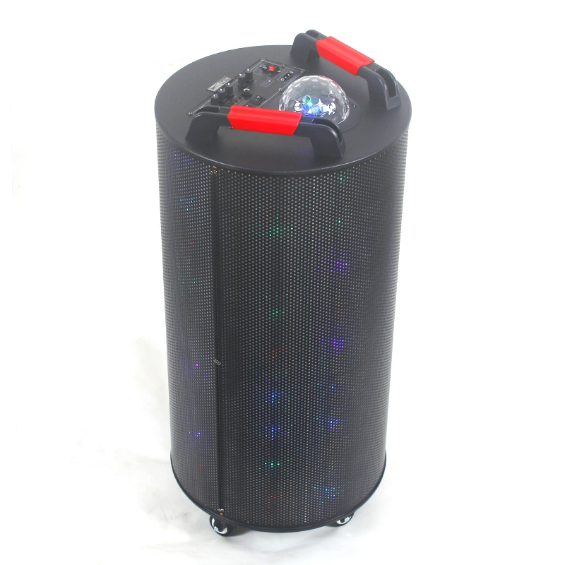 New Party Karaoke Bt Speakers Colorful LED Cylinder Super Bass