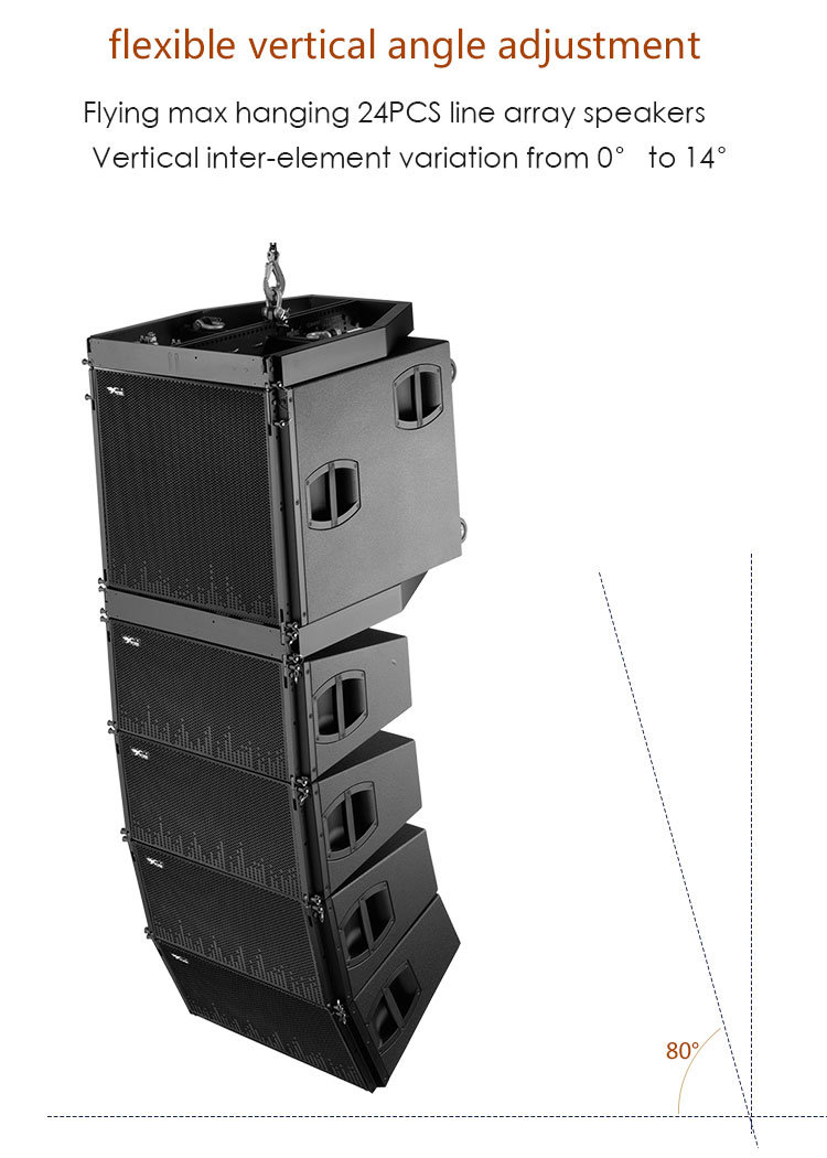 V8 Double 10 Inch Driver Line Array 3 Way Sound System Line Array Loudspeaker