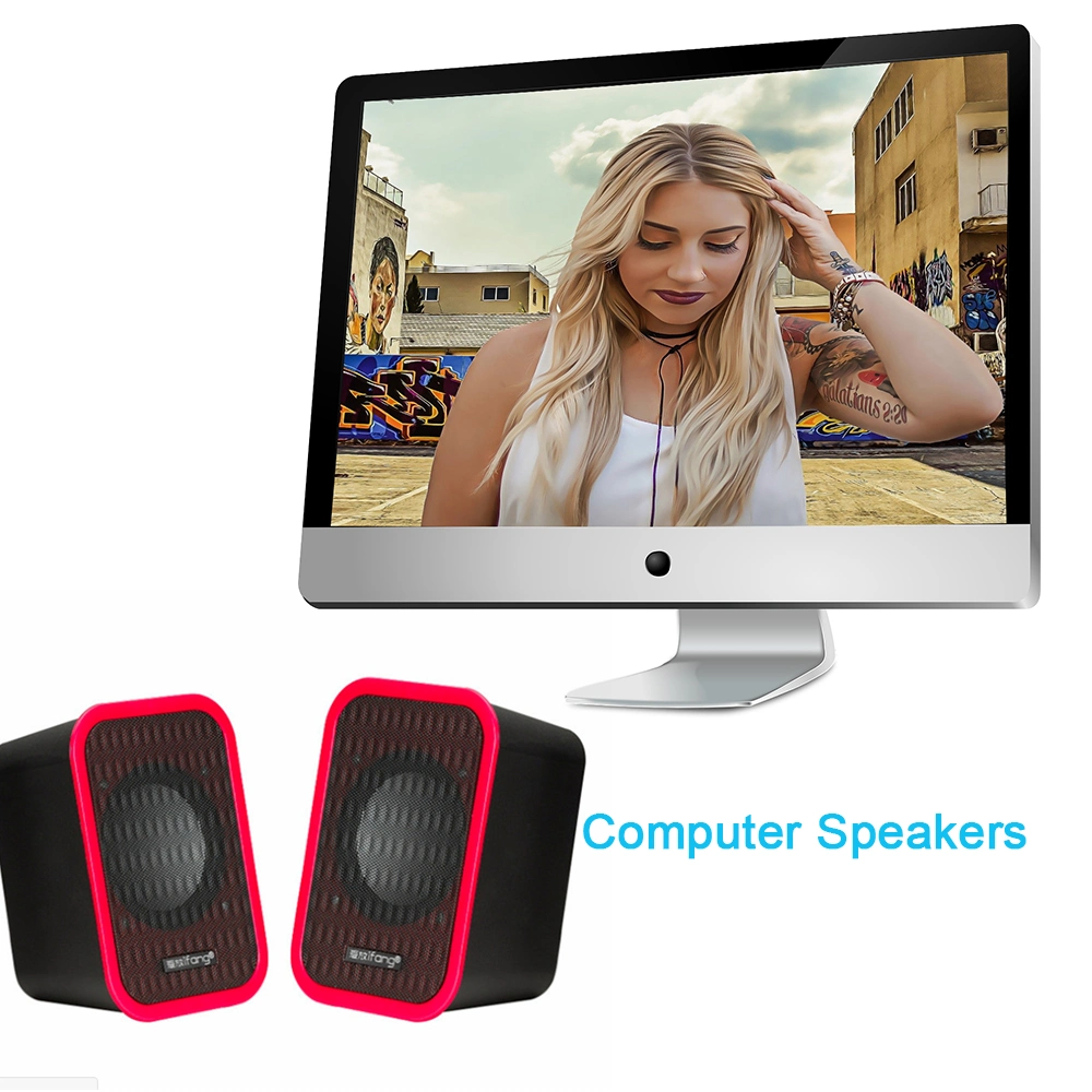 2021 New Audio Speaker PC Computer Home Theatre System 2.0 Speaker USB Wired Speaker