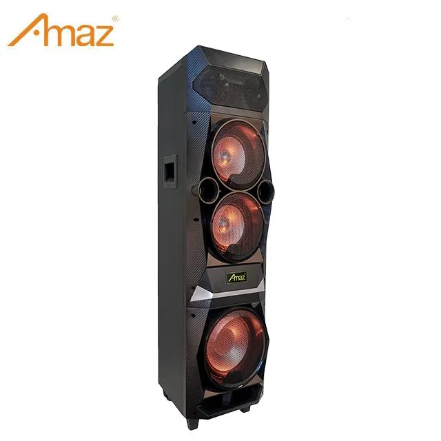 Amaz Double 6 Inch Tower Speaker Portable Wireless Bluetooth Speaker Outdoor Party Speaker with LED Light