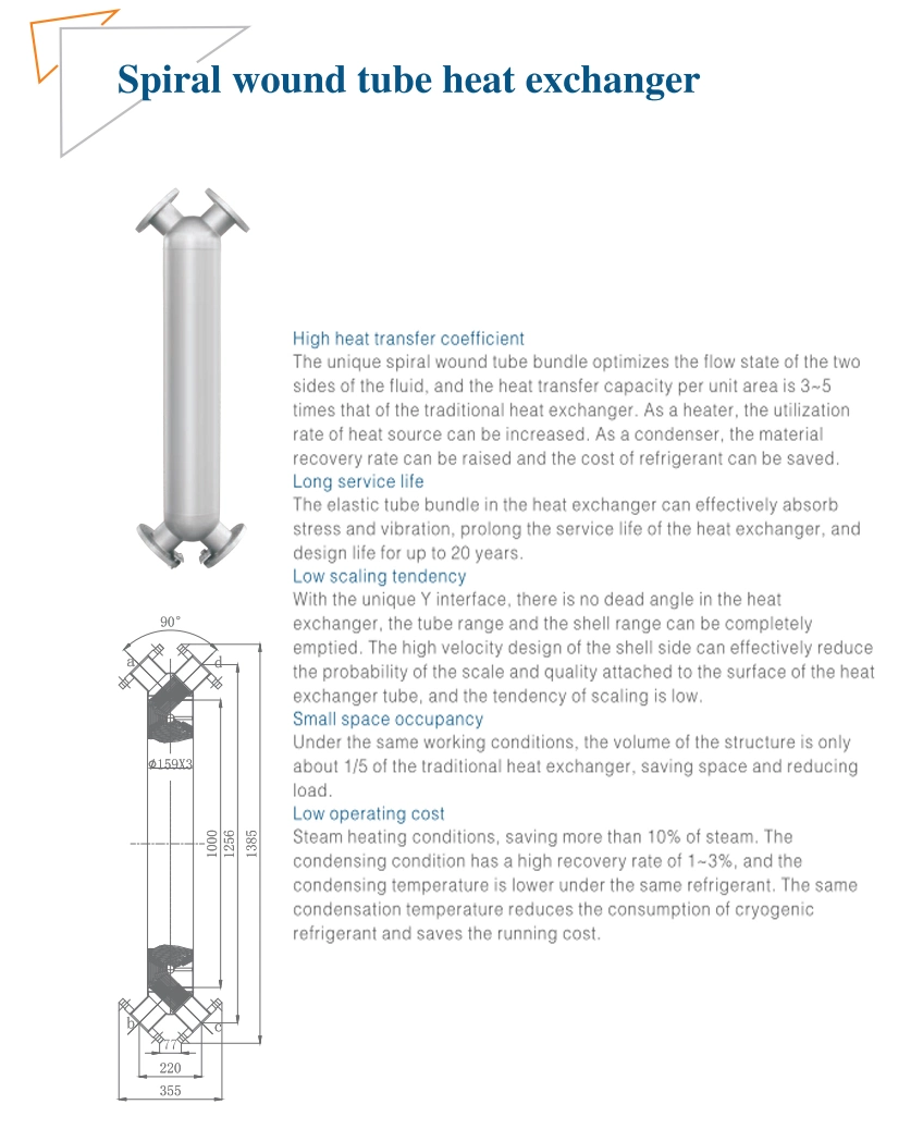 Stainless Steel Heat Exchanger and Shell Tube Evaporator