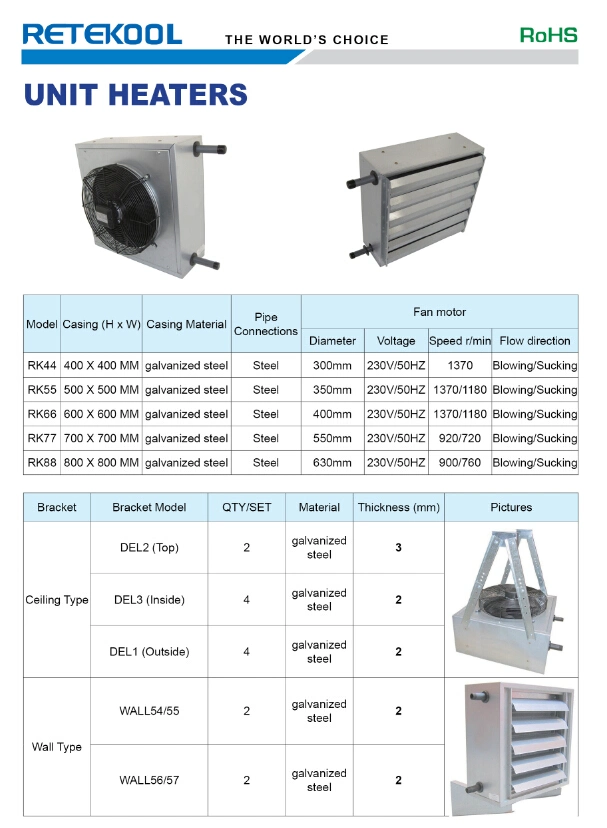 Water to Air Copper Tube Aluminum Fin Heat Exchanger Evaporator for Central-Air Conditioning