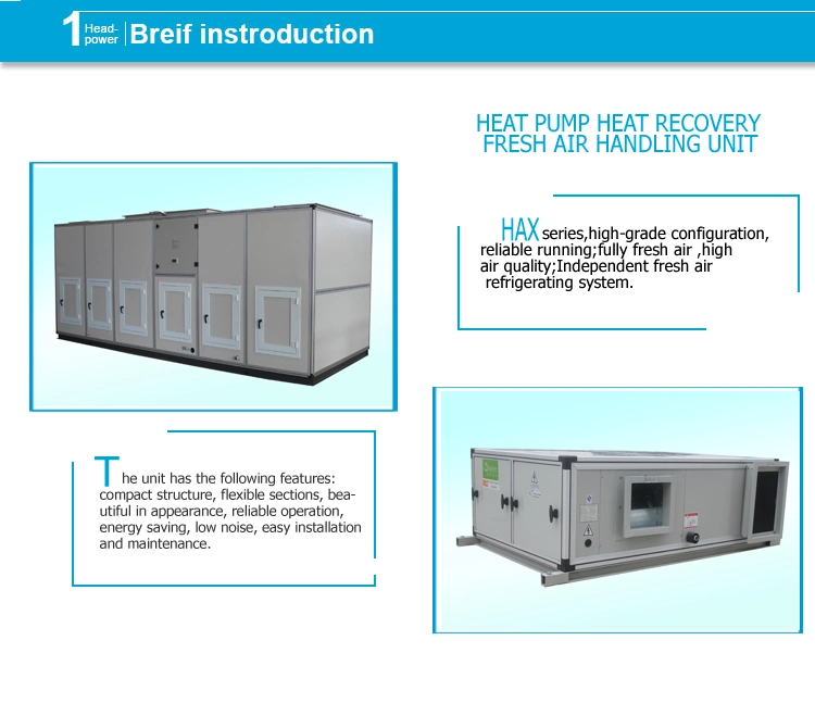 Full Fresh Air Heat Pump Heat Recovery Fresh Air Handling Unit