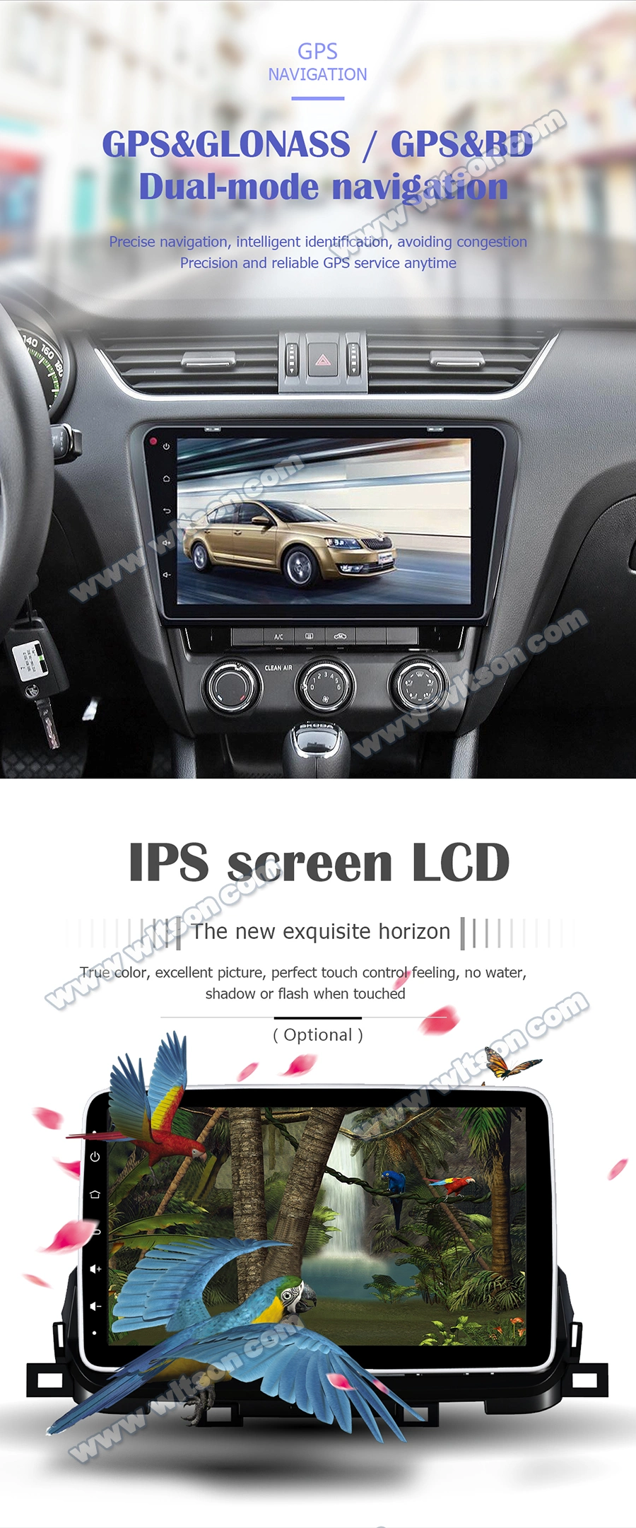 Witson Android 9.0 Car Radio Stereo DVD Player for Jeep Renegade Dodge RAM 1500 Navigation GPS