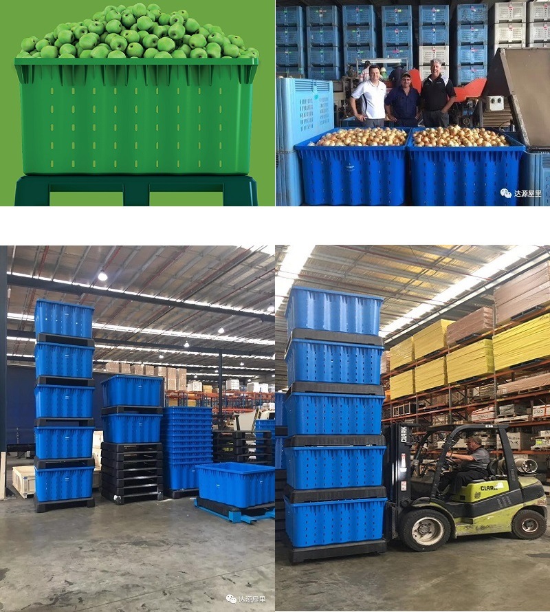 Heavy Duty HDPE Large Solid Stackable Plastic Pallet Box for Logistic