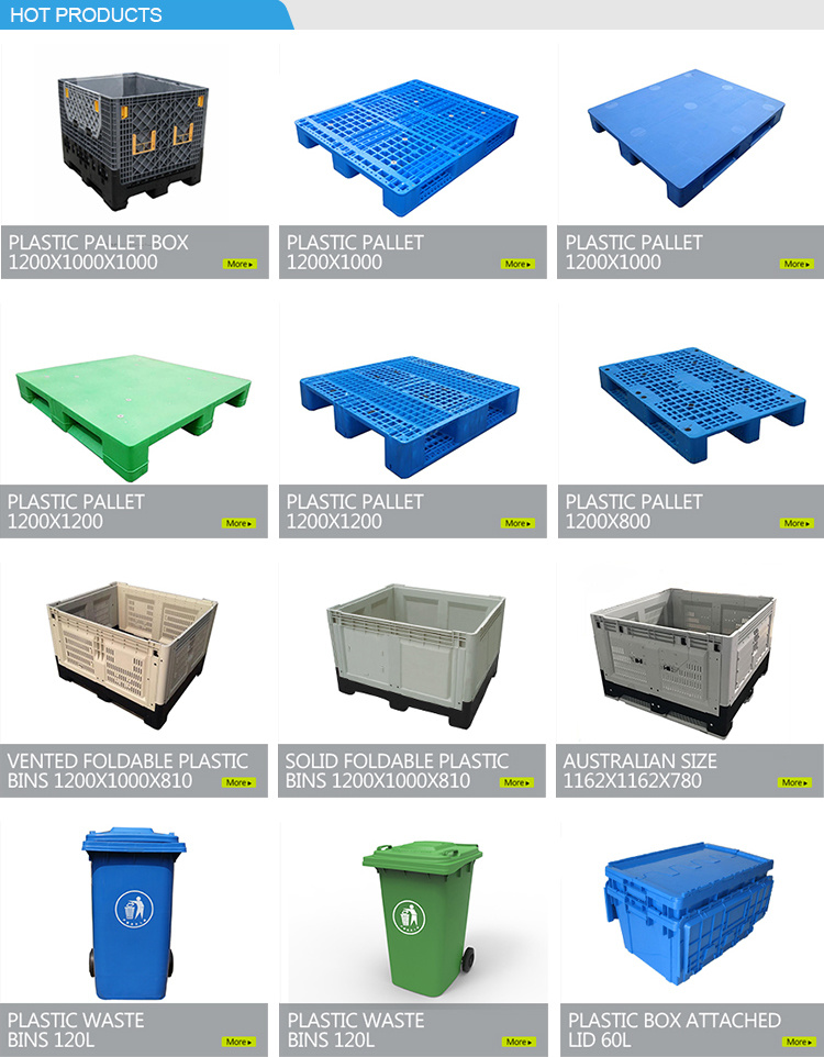 Large High Collapsible Plastic Bulk Container Pallet Box 1200*1000*760