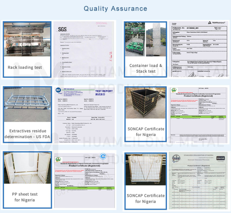 Good Sale Warehouse Folding Pallet Stillage Containers for Auto Industry