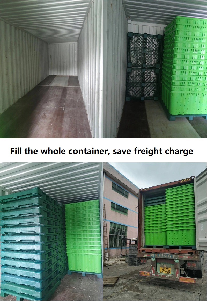 Heavy Duty HDPE Large Solid Stackable Plastic Pallet Box for Logistic