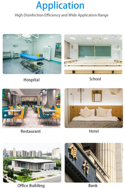 Wall-Mounted Virus Kill UVC Disinfection Lamp Machine Auto Air Surface Sterilization for Rest Room Restaurant Elevator Bus