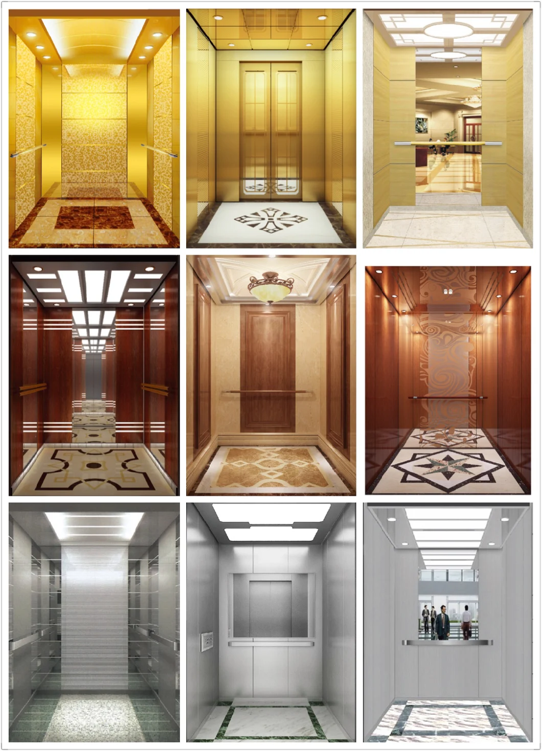 FUJI China Factory Comfortable Hotel Passenger Elevator Panoramic Elevator Home Elevator Sightseeing Elevator with Vvvf Control