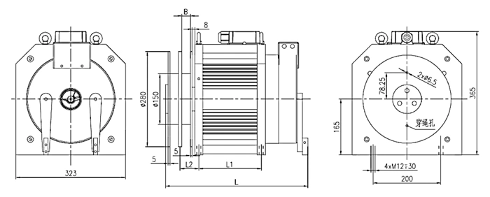 Manufacturer Gearless Elevator Traction Machine for Elevator