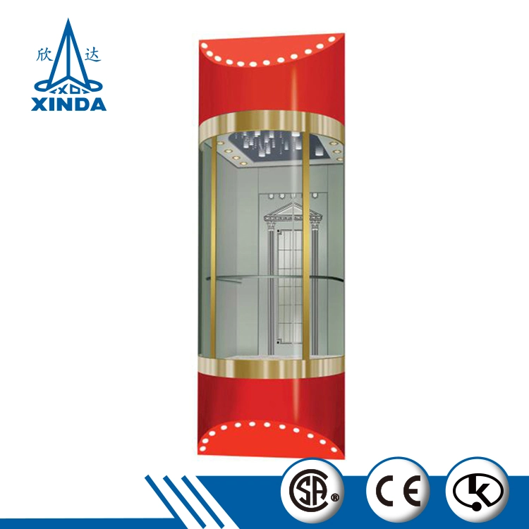Sightseeing Elevator Lift Passenger Glass Residential Elevator Price