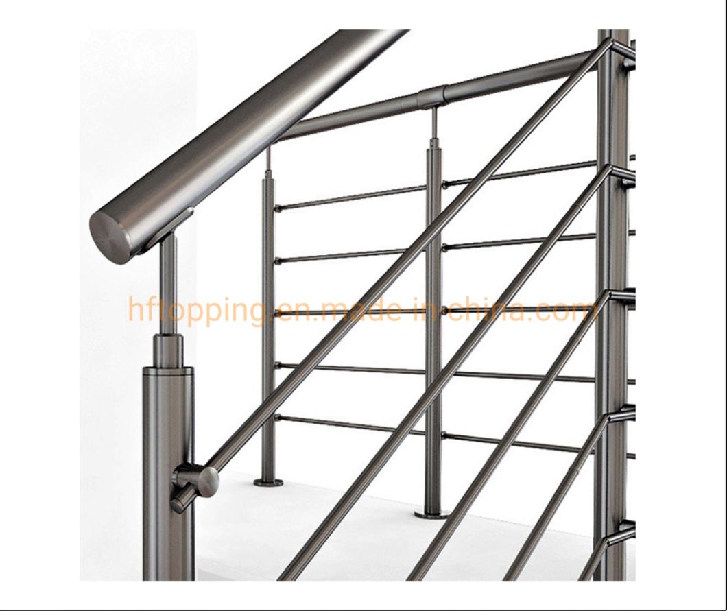 Stainless Steel Balustrade / Railing / Handrail Stainless Steel Post with Steel Rod/Bar