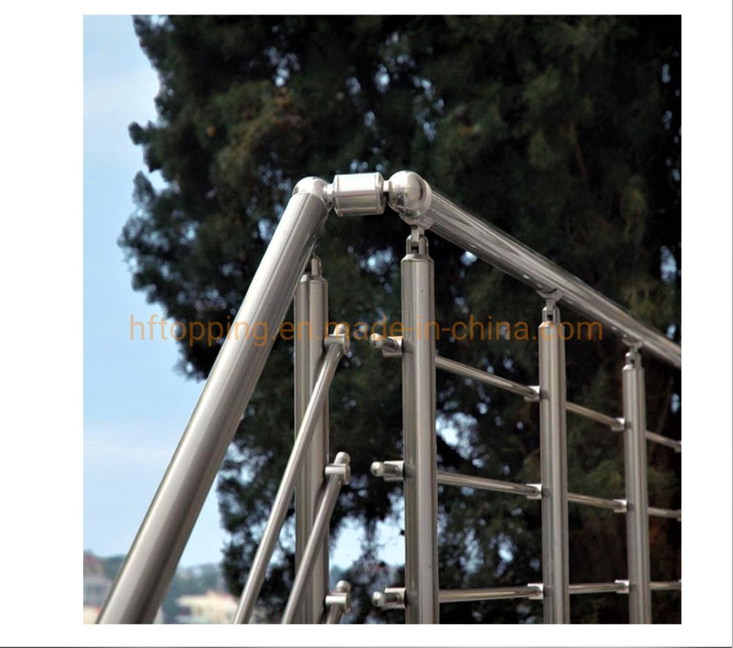 Stainless Steel Balustrade / Railing / Handrail Stainless Steel Post with Steel Rod/Bar