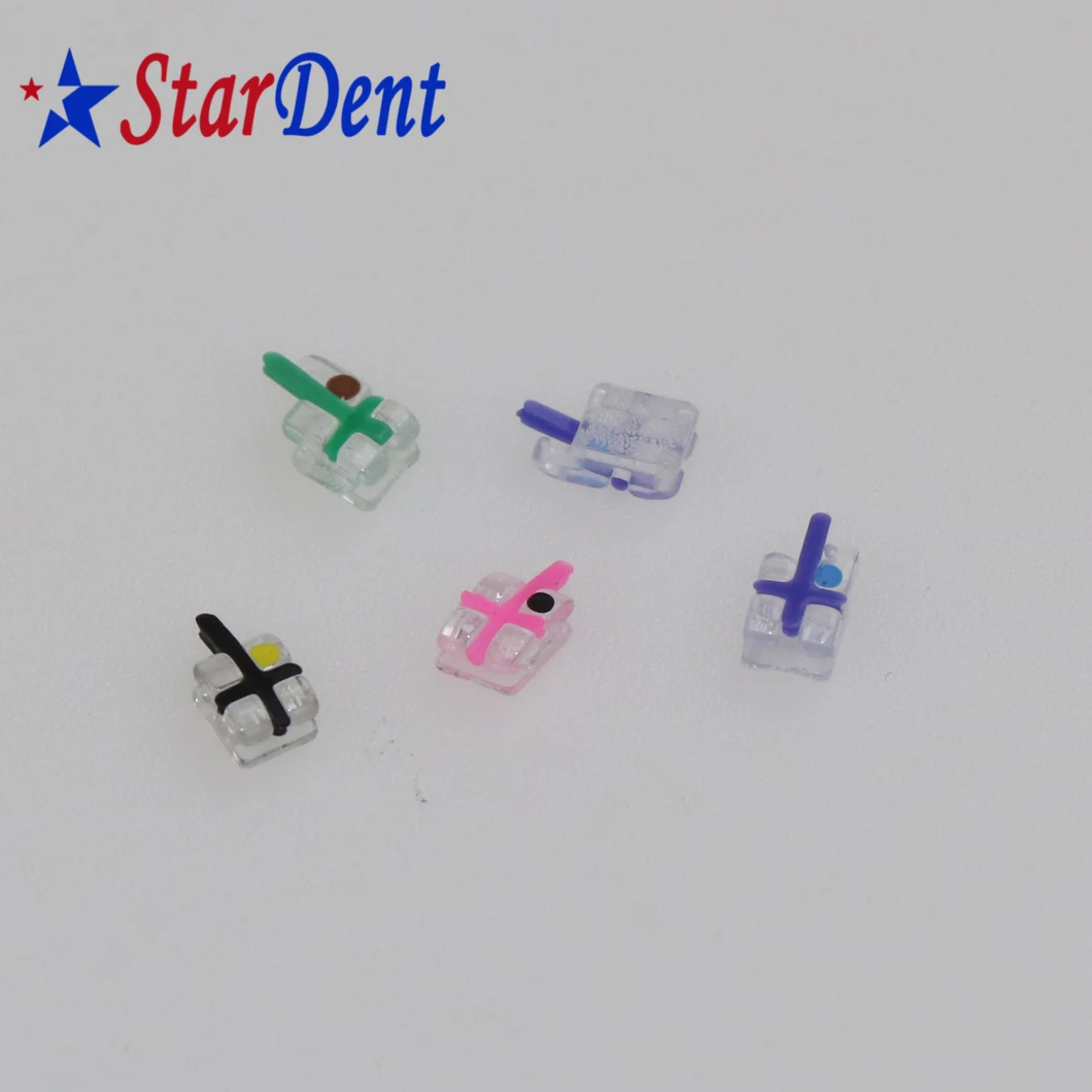 Aesthetic Orthodontic Bracket Sapphire Dental Braces Orthodontic Sapphire Brackets Ceramic Brackets