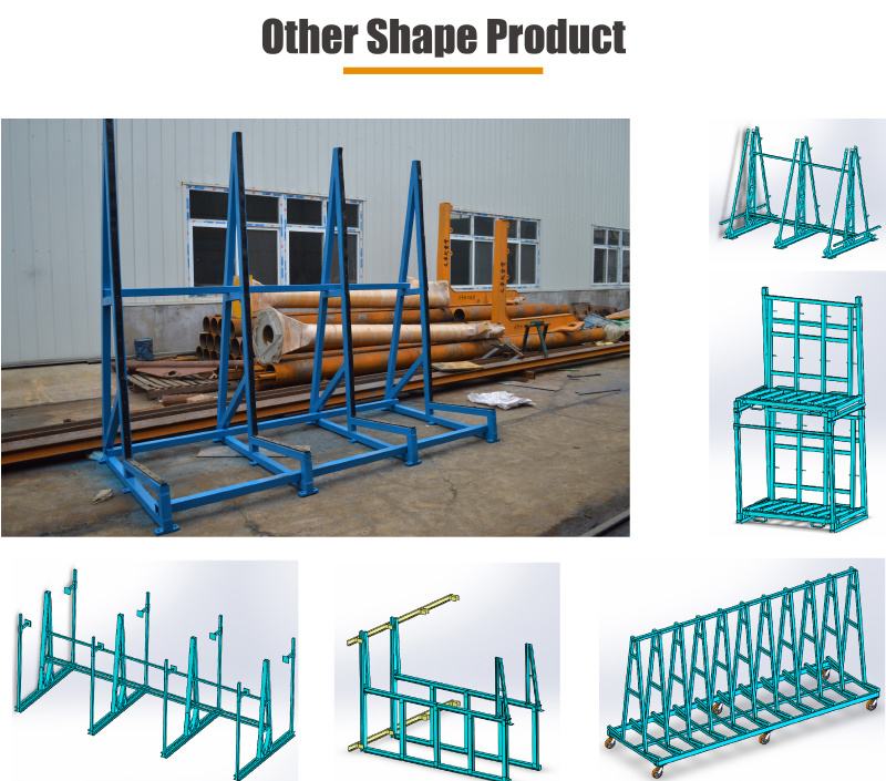 A Shape Steel Frame Glass Storage/Transportation Rack