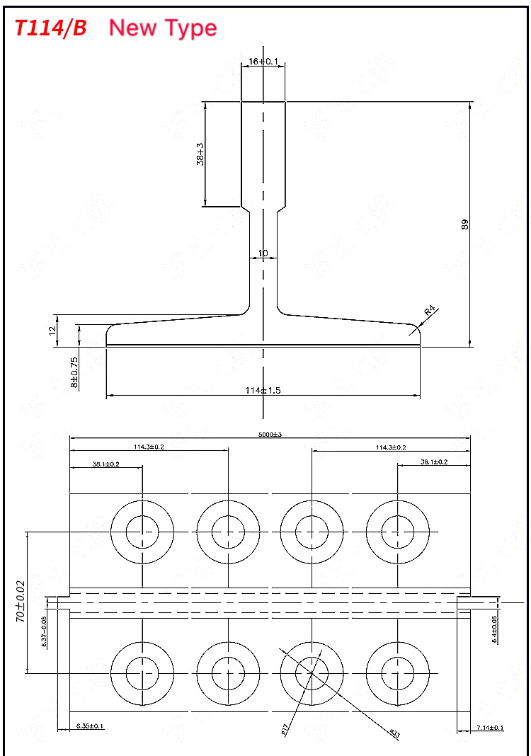 Tk5a Cold Drawn Elevator Machined Guide Rail