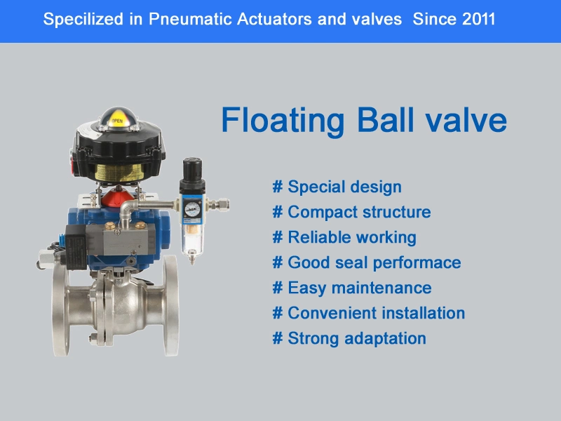 Flange Connecting Floating Ball Valve with Pneumatic Actuator