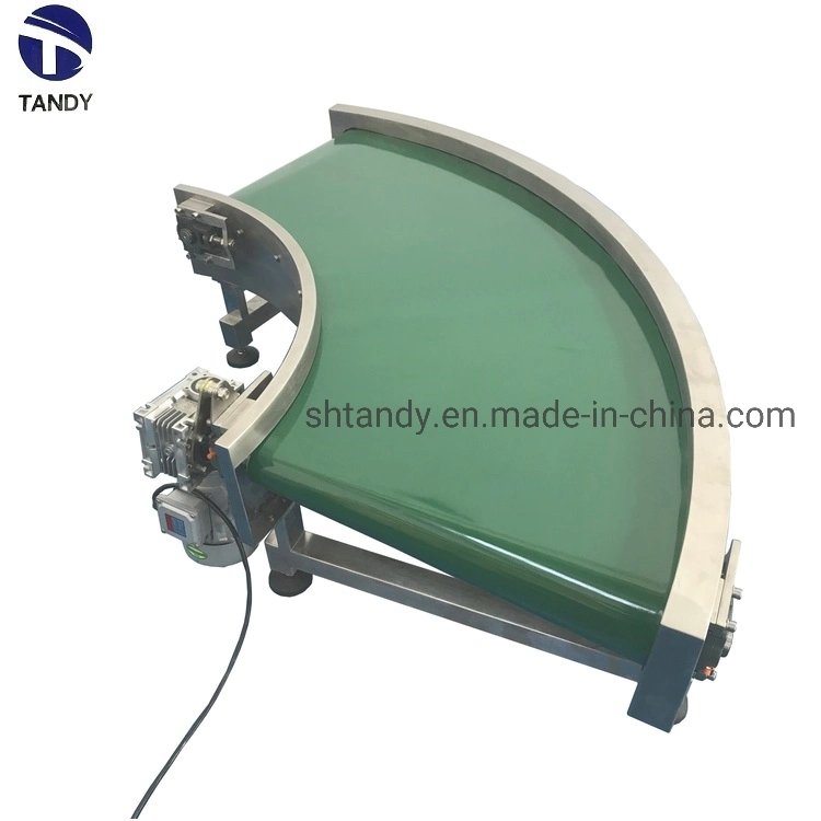 Straight Line Belt Conveying Machine / Curve PVC Belt Transporting Conveyor