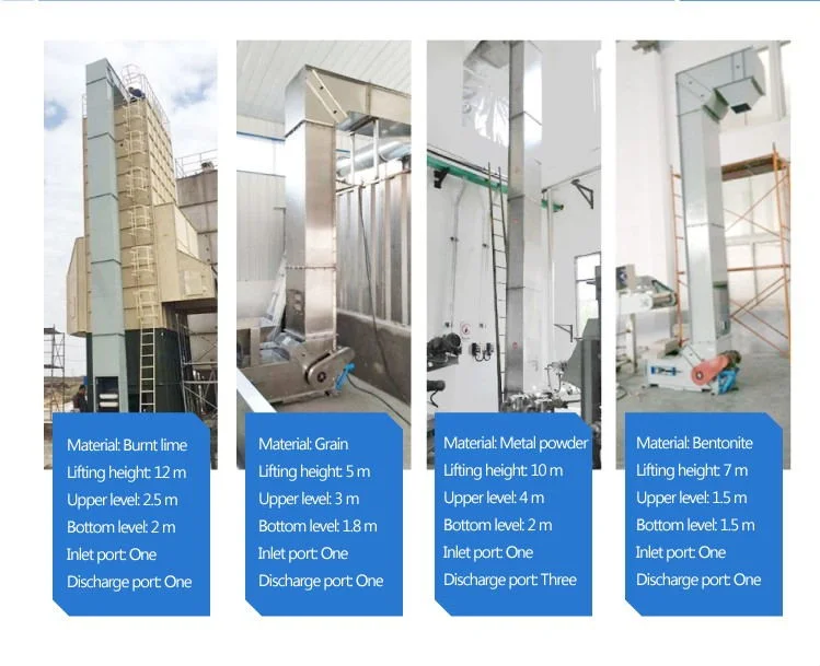 Chemical Industry Quartz Sand Conveying Bucket Elevator Conveyor