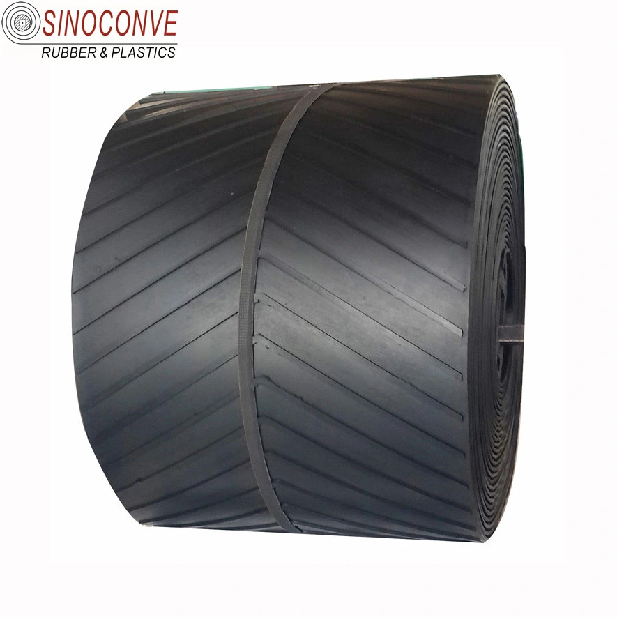 Endless V Shaped Conveyor Belt Chevron and Profile Rubber Conveyor Belting