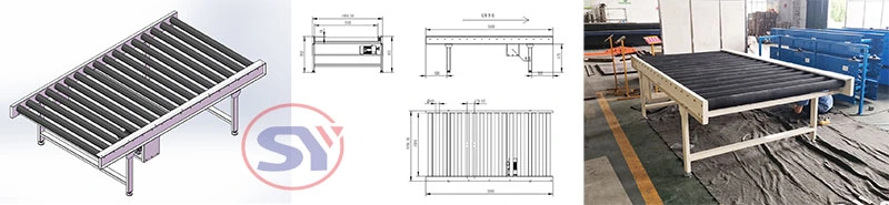 Motorised 90 Degree Aluminum Pipe Roller Conveyor with High Quality Good Price