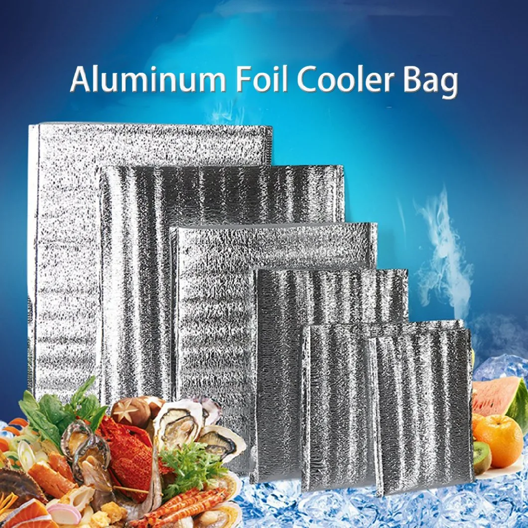 Silver Aluminium Foil Cooler Bag for Frozen Food Transportation