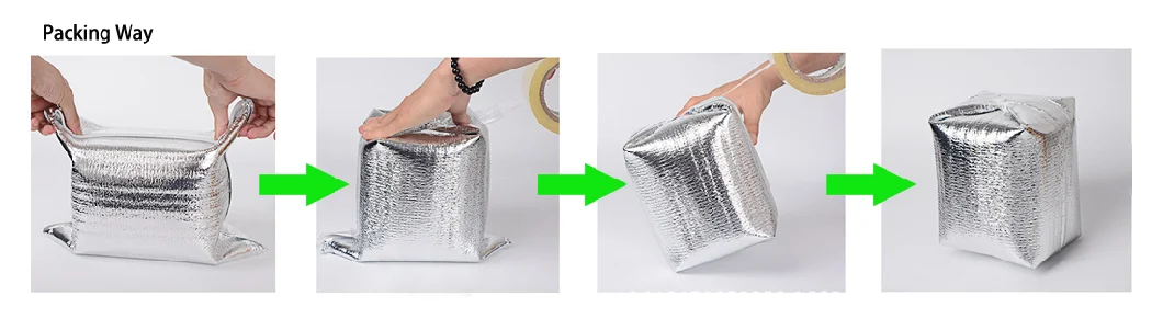 Silver Aluminium Foil Cooler Bag for Frozen Food Transportation