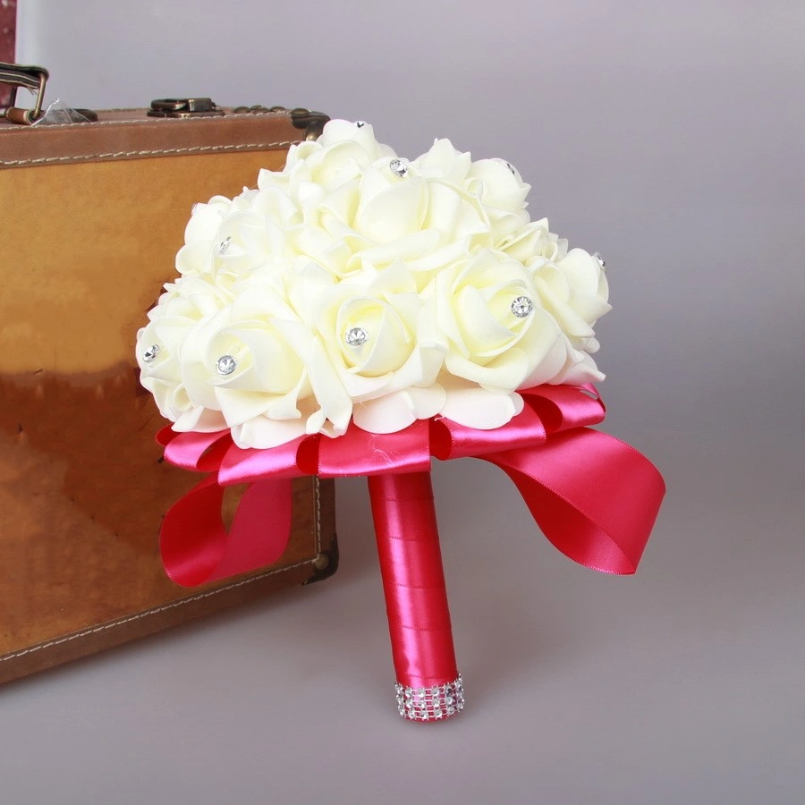 Fashion Wholesale Handmade Artificial Flower Wedding Bridal Bouquet