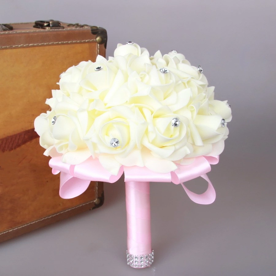 Fashion Wholesale Handmade Artificial Flower Wedding Bridal Bouquet