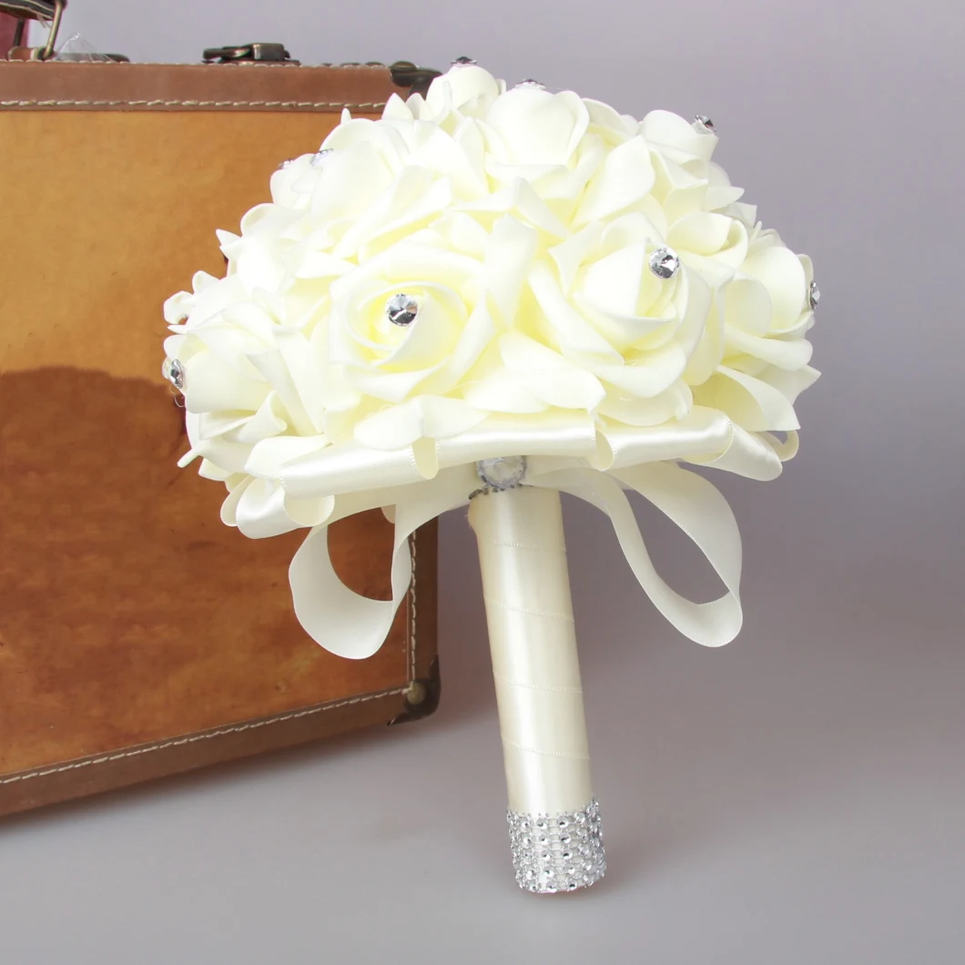 Fashion Wholesale Handmade Artificial Flower Wedding Bridal Bouquet