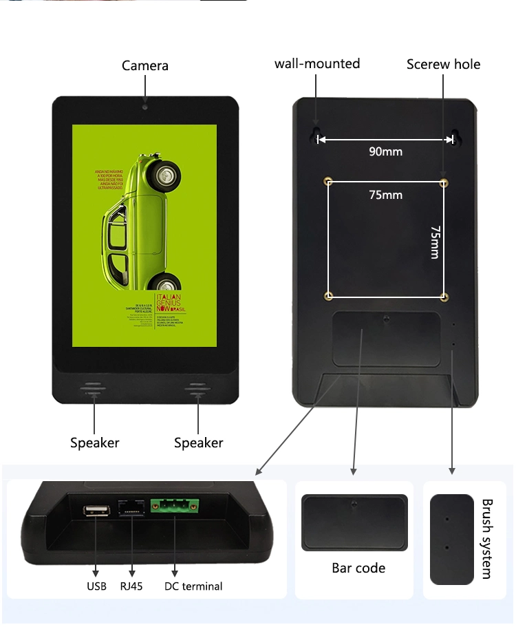 Wall Mount Android 7inch Poe Tablet RJ45 Smart Home Monitor