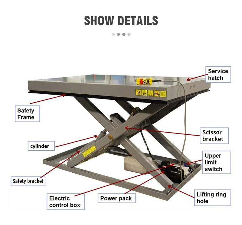 300kg Loading Capacity Ce ISO Approved AC Power Hydraulic Stationary Scissor Lift Platform with Lower Price