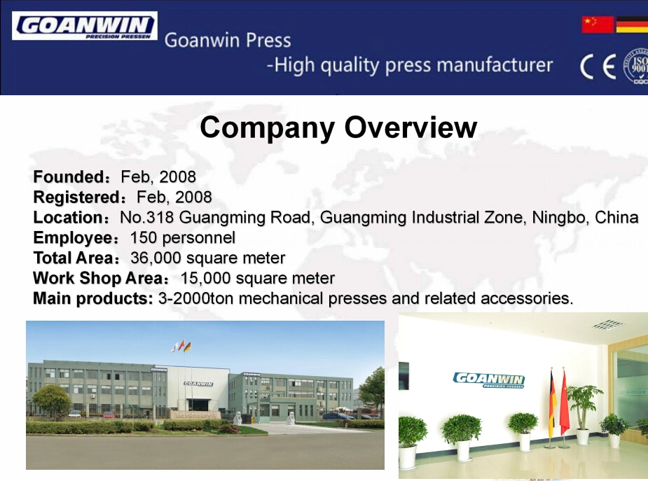 C-Frame Single Crank CNC Hydraulic Power Press with Hydraulic Overload Protector