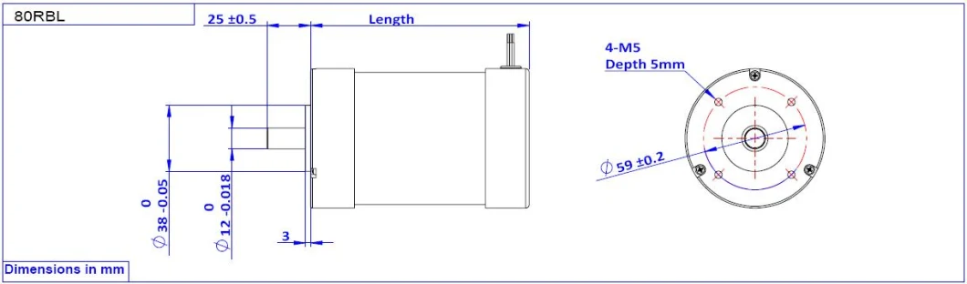 80bl High Torque Brushless DC Pump Motor 12V 24V BLDC Used for Air Pump, Hydraulic / Water/ Fuel/Oil/Vacuum Pump, Medical Pump and Vibration Pumps