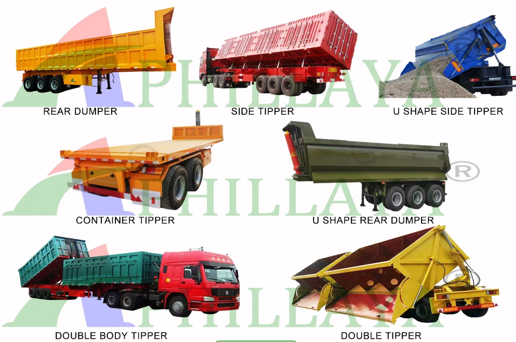 Skeleton Hydraulic Self Dump Tipping Container Semi Trailer