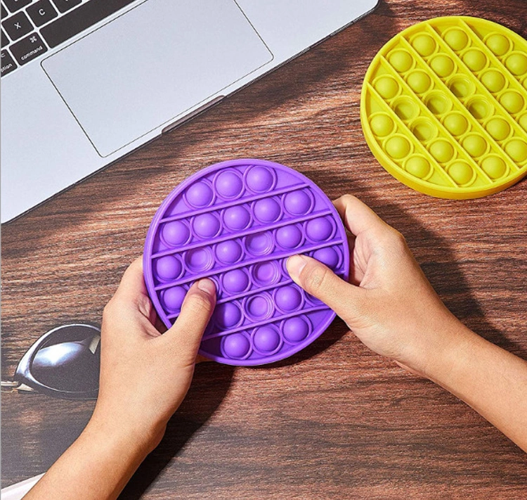 Autistic Sensory Fluorescent Children Relieve Stress Among Us Educational Pop It Fidget Toy