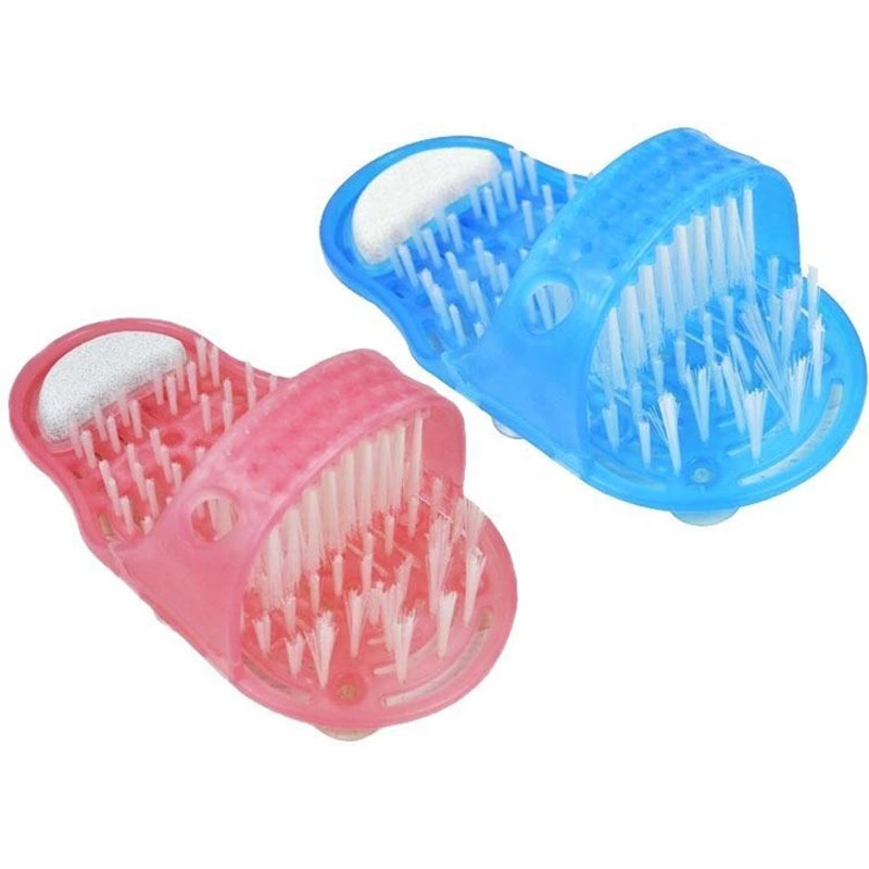 Factory Wholesale Shower Feet Foot Scrubber Massager Barefoot Slippers Cleaner Bath Shoes Brush for Exfoliating Foot Care Bathroom SPA Tool