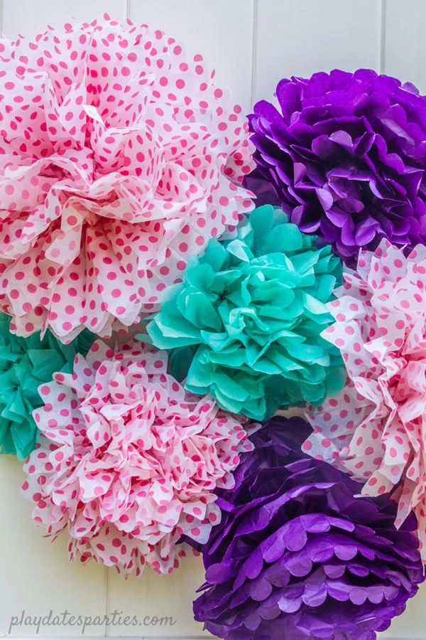 Wholesale Paper Flower for Wedding Party Decorations Tissue Paper POM Poms